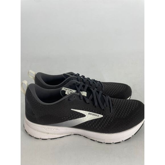 BROOKS MENS REVEL 4 110347 1D 063 CUSHION RUNNING SHOES BLACK/WHITE SIZE 10